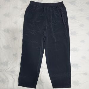 SUSAN Graver S G Sport Collection Womens 1X Petite Black Pants Elastic Waist
